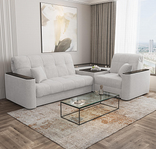 Lazurit Диван угловой с баром Камелот 1,6